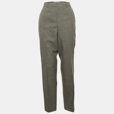 Pre-owned Loewe Grey Wool Tailored Trousers M