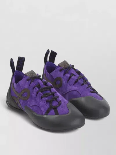 LOEWE GRIP LACE UP SNEAKERS SUEDE CALFSKIN