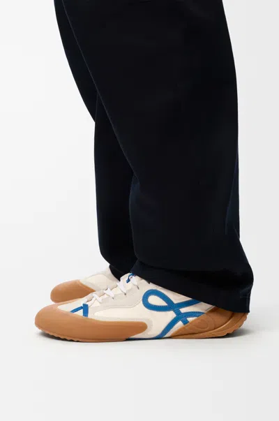 Loewe Grip Sneaker In Nylon And Suede Size: 46 For Man In White