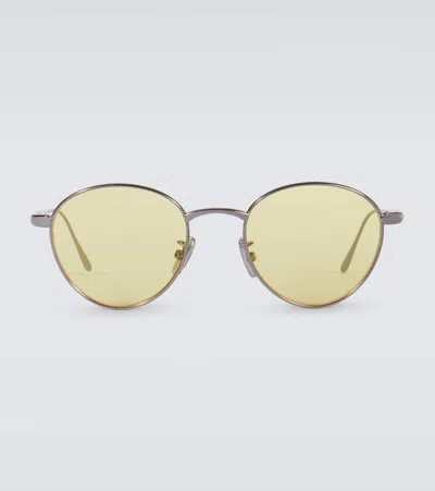 Loewe Groove Round Sunglasses In Silver