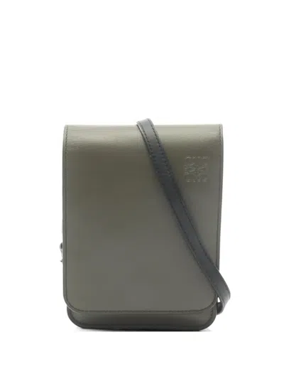 Pre-owned Loewe Gusset Flat Crossbody Bag In Green