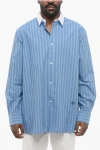 Loewe Striped Cotton Shirt In Blue