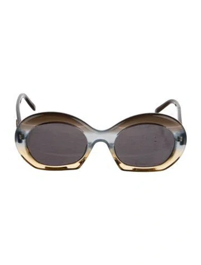 Pre-owned Loewe Half Moon Oversize Sunglasses In Blue