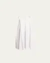 Loewe Halter Leather Knot Backless Mini Dress In White