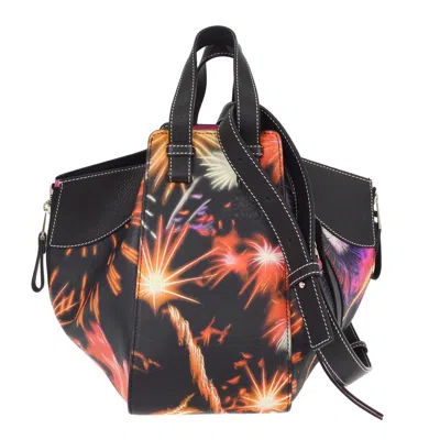 Pre-owned Loewe Hammock Bag Leather Black Leather Handbag ()