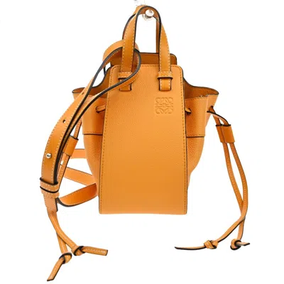 Pre-owned Loewe Hammock Bag Leather Orange Leather Handbag ()