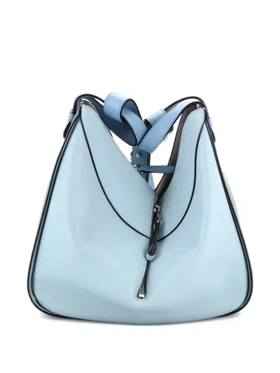 Pre-owned Loewe Hammock Bag Leather Small Shoulder Bag In Blue
