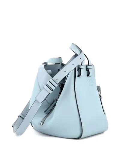 Pre-owned Loewe Hammock Bag Leather Small Shoulder Bag In Blue