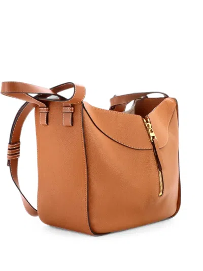 Pre-owned Loewe Hammock Bag Leather Small Shoulder Bag In Brown