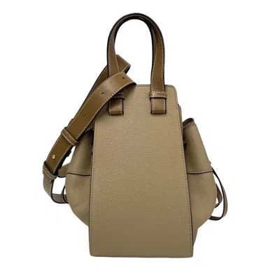 Pre-owned Loewe Hammock Beige Leather Handbag Shoulder Bag ()