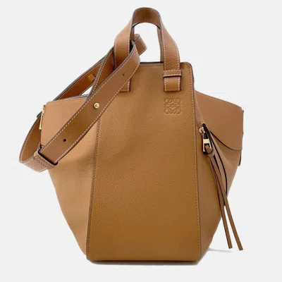 Pre-owned Loewe Hammock Brown Leather Size Small
