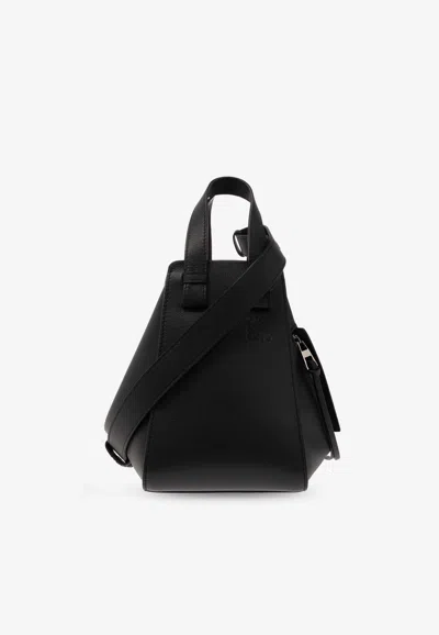 Loewe Hammock Calf Leather Shoulder Bag In Black
