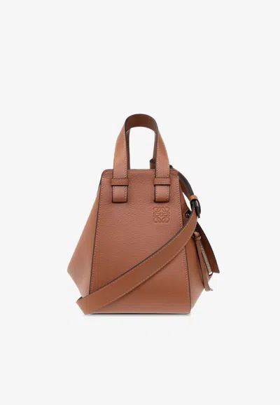 Loewe Hammock Calf Leather Shoulder Bag In Brown