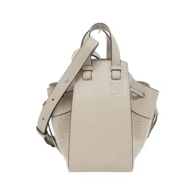 Pre-owned Loewe Hammock Canvas Leather Shoulder Bag ()