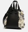 Loewe Hammock Compact Leather Bucket Bag In Black