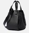 Loewe Hammock Compact Leather Shoulder Bag In Black