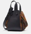 Loewe Hammock Compact Leather Tote Bag In Brown