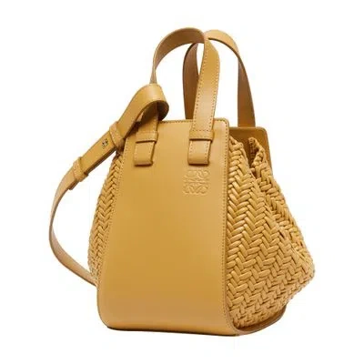 Loewe Compact Hammock Leather Handbag In Yellow