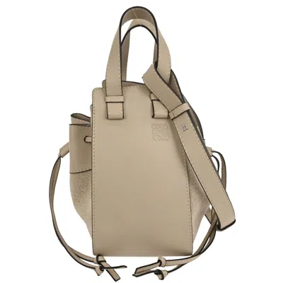 Pre-owned Loewe Hammock Drawstring Bag Leather Gray Leather Handbag ()