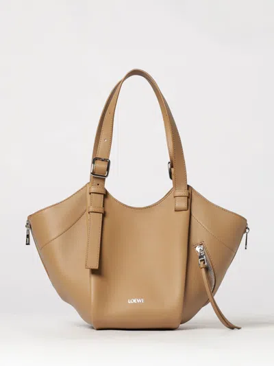 Loewe Hammock Flip Leather Bag In Brown