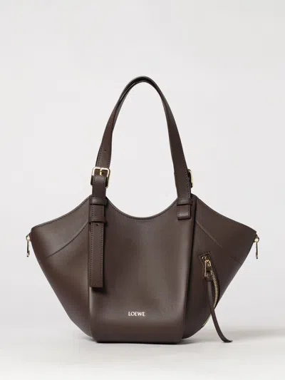 Loewe Hammock Flip Leather Bag In Earth
