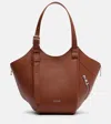 Loewe Hammock Flip Medium Leather Tote Bag In Brown