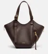 Loewe Hammock Flip Medium Leather Tote Bag In Brown