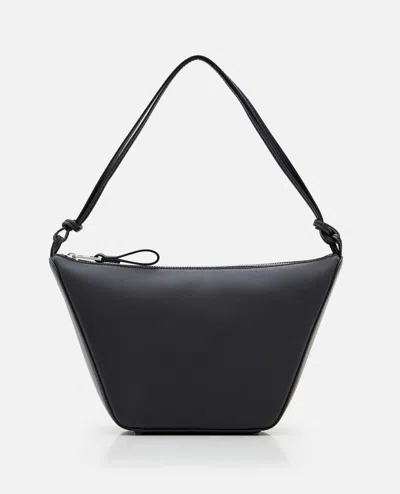 Loewe Mini Hammock Hobo Leather Bag In Black