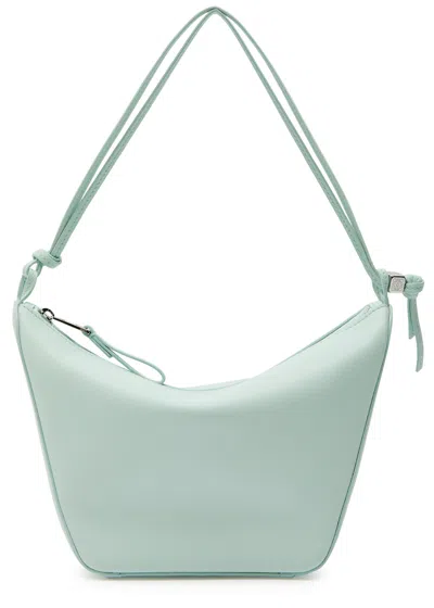 Loewe Hammock Hobo Mini Leather Shoulder Bag In Blue