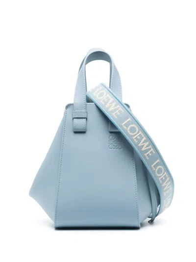 Loewe Hammock Leather Crossbody Bag In Blue