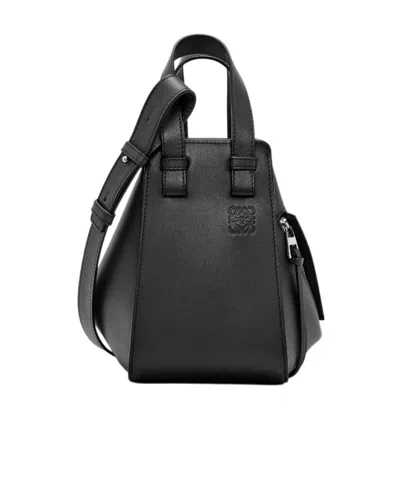 Loewe Hammock Compact Bag In Classic Calfskin In Black