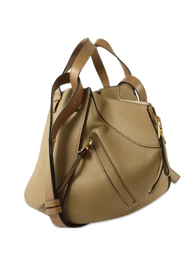 Pre-owned Loewe Hammock Leather Shoulder Bag In Neutral