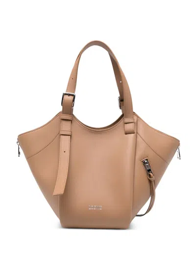Loewe Hammock Leather Tote Bag In Brown