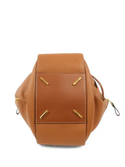 Pre-owned Loewe Hammock Leather Tote Bag In Brown
