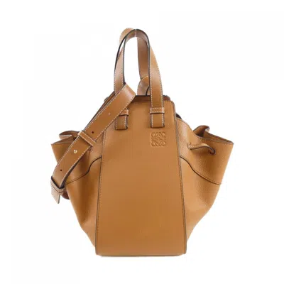 Pre-owned Loewe Hammock Light Camel Leather Shoulder Bag ()