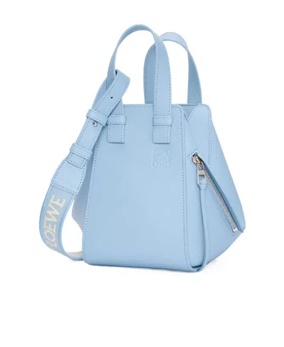 Loewe Hammock Logo Satchel Bag In Blue