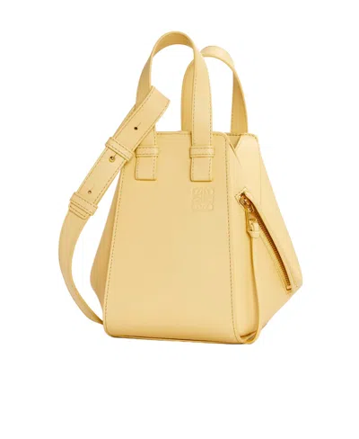 Loewe Hammock Logo Shoulder Bag In Nude