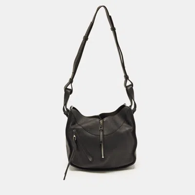 Pre-owned Loewe Hammock Medium Black Leather Shoulder Bag