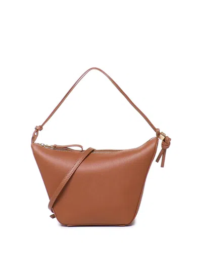 Loewe Hammock Mini Leather Shoulder Bag In Brown