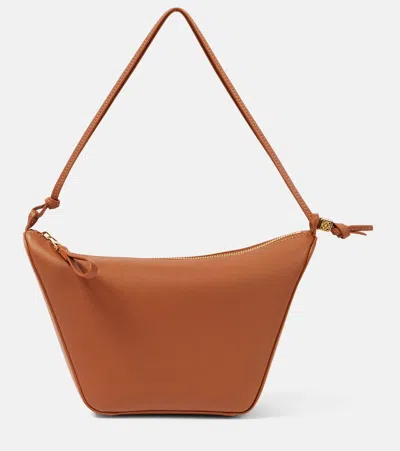 Loewe Hammock Mini Leather Shoulder Bag In Brown
