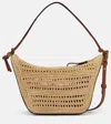 Loewe Hammock Mini Raffia Shoulder Bag In Beige
