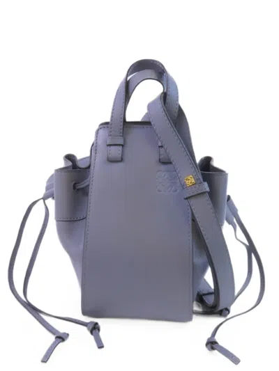 Pre-owned Loewe Hammock Mini Shoulder Bag In Blue