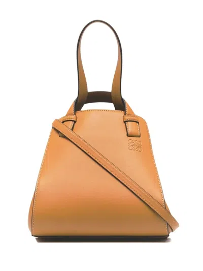 Loewe Hammock Nugget Logo-embossed Mini Bag In Brown