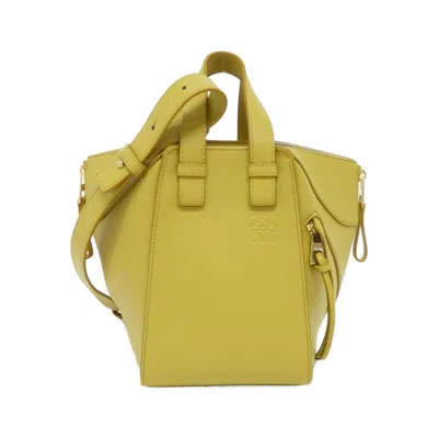 Pre-owned Loewe Hammock Ochre Leather Shoulder Bag ()