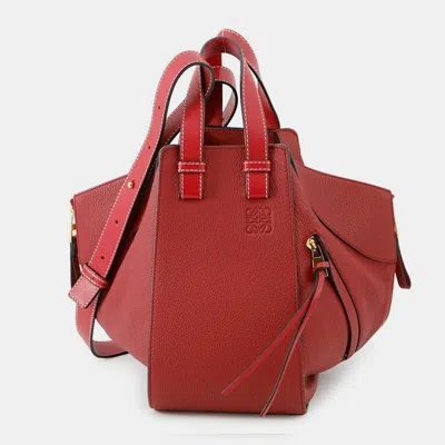 Pre-owned Loewe Hammock Red Leather Size Small