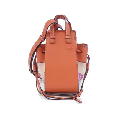 Pre-owned Loewe Hammock Silver Cotton Leather Shoulder Bag ()