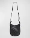 Loewe Hammock Slice Leather Crossbody Bag In Black
