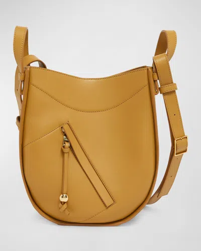 Loewe Hammock Slice Leather Crossbody Bag In Sahara