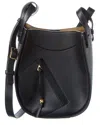 Loewe Women Hammock Slice Bag In Shiny Calfskin In Black