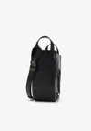 Loewe Hammock Slice Leather Shoulder Bag In Black